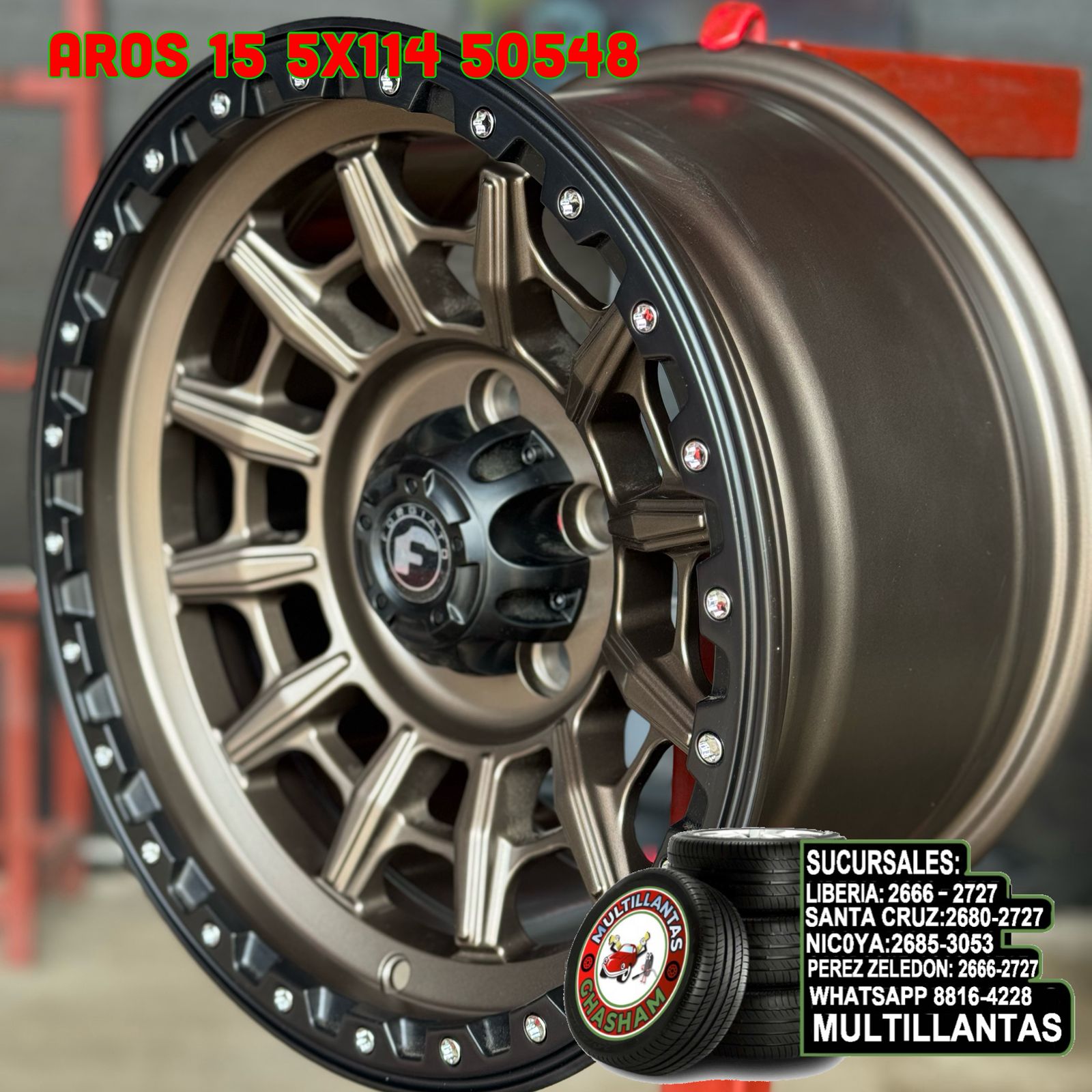 AROS # 15X8 5X114.3 ET0 BR-MB 50548I